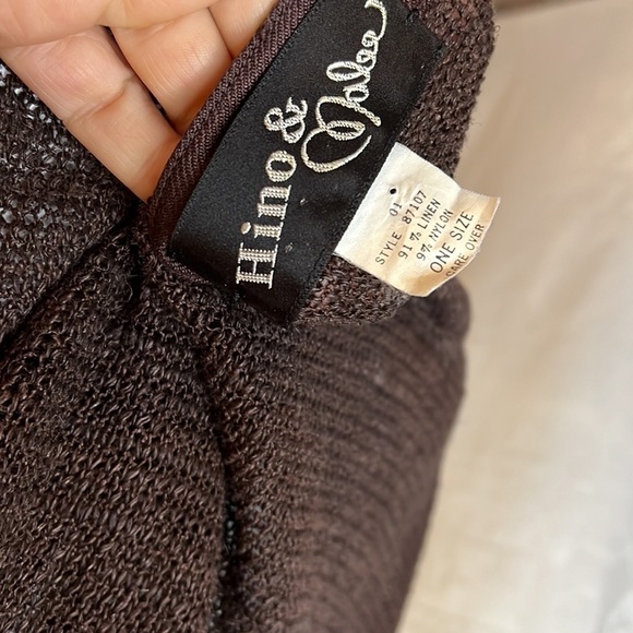 Hino and Malee One Size Brown Linen Summer Sweater - Picture 7 of 9